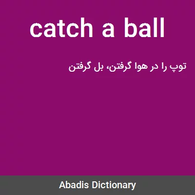 معنی catch a ball